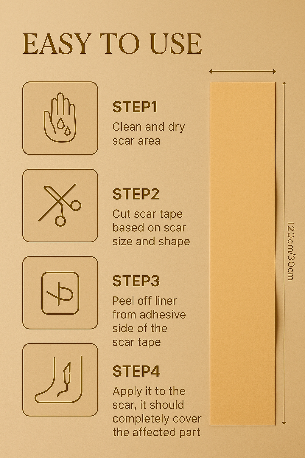 Invisible Silicone Scar Healing Strips